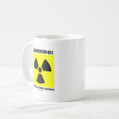 Mug Avertissement ! Intérieur radioactif (signe de (Devant gauche)