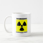 Mug Avertissement ! Intérieur radioactif (signe de (Gauche)