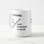 Mug AVERTISSEMENT ! J'ai un de petite flûte… (Devant gauche)