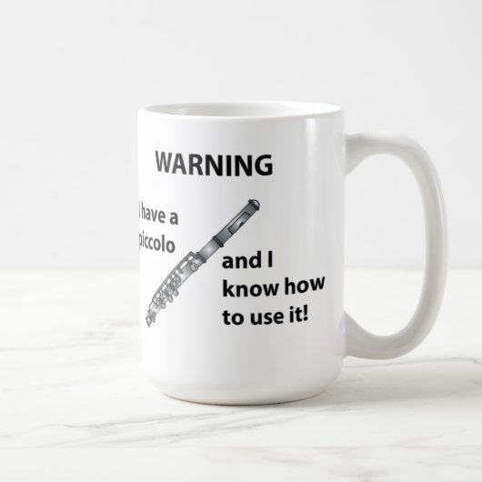 Mug AVERTISSEMENT ! J'ai un de petite flûte… (Droite)