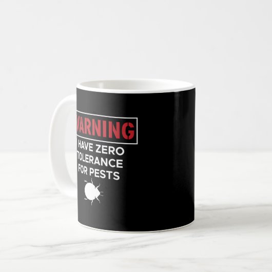 Mug Avertissement J'Ai Une Tolérance Zéro Pour Les Ani (Devant gauche)