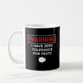 Mug Avertissement J'Ai Une Tolérance Zéro Pour Les Ani (Gauche)
