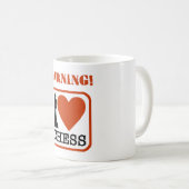 Mug Avertissement ! J'aime les échecs (Devant droit)