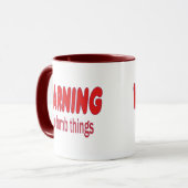 Mug AVERTISSEMENT Je fais des choses stupides (Devant gauche)