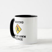 Mug Avertissement Je fais ma propre science - Scientif (Devant gauche)