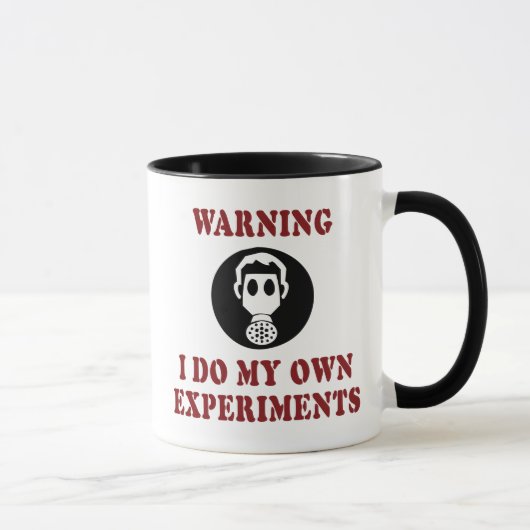 Mug Avertissement Je Fais Mes Propres Expériences - Sc (Droite)