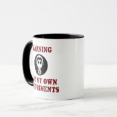 Mug Avertissement Je Fais Mes Propres Expériences - Sc (Devant gauche)