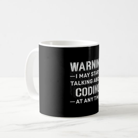 Mug Avertissement Je Peux Commencer À Coder Médicale C (Devant gauche)