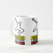 Mug Avertissement Je Saute Tout - Parc de Free Running (Devant gauche)