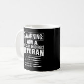 Mug Avertissement Je suis un véhicule militaire politi (Devant gauche)