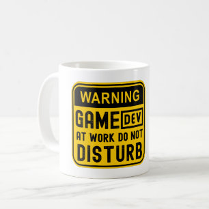MUG AVERTISSEMENT JEU DEV AU TRAVAIL NE DÉTOURNER PAS