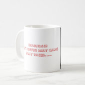 Mug Avertissement ! Le café chaud peut causer le SI… (Devant gauche)