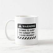 Mug Avertissement lundi (Gauche)