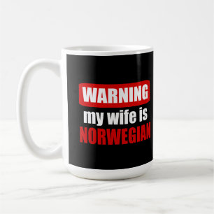 Mug Avertissement ma femme est norvégienne