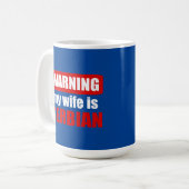 Mug Avertissement ma femme est serbe (Devant gauche)