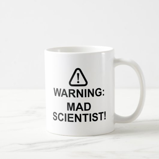 Mug Avertissement Mad Scientifique (Droite)