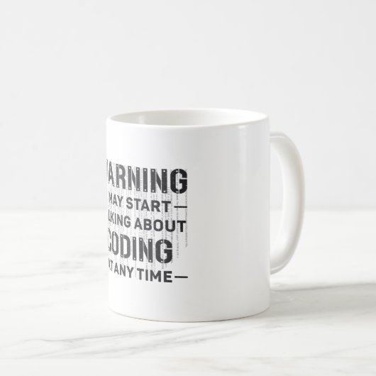 Mug Avertissement Médicale Coder Je Peux Commencer À C (Devant droit)