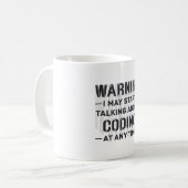Mug Avertissement Médicale Coder Je Peux Commencer À C (Devant gauche)