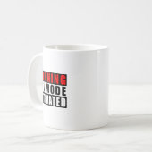 Mug Avertissement Mode Ski activé _3 (Devant gauche)