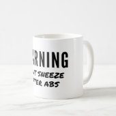 Mug Avertissement Ne pas éternuer après l'entraînement (Devant droit)