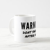 Mug Avertissement Ne pas éternuer après l'entraînement (Devant gauche)