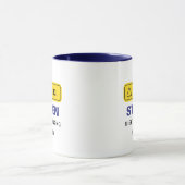 Mug Avertissement : [Nom personnalisé] pourrait penser (Centre)
