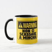 Mug Avertissement Non Ci Scassare un Minchia Funny Sic (Gauche)