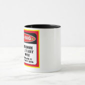 Mug Avertissement Papa Fart Zone Fête des pères cadeau (Centre)