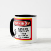 Mug Avertissement Papa Fart Zone Fête des pères cadeau (Devant gauche)
