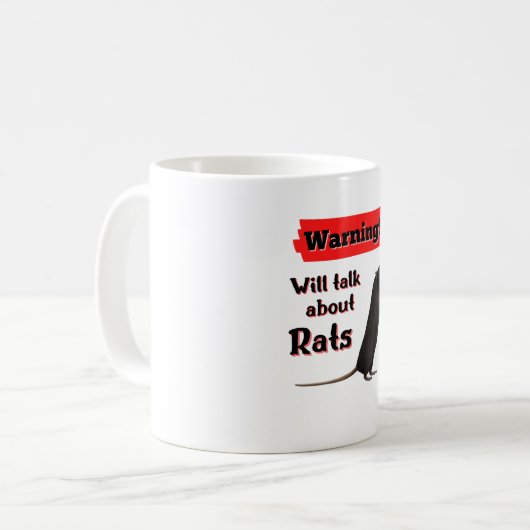 Mug Avertissement Parlant De Rats (Devant gauche)