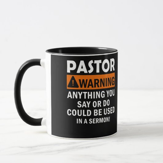 Mug Avertissement Pastor Je Pourrais Vous Mettre Dans  (Gauche)
