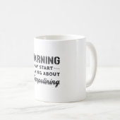 Mug Avertissement Peut Commencer À Parler De Trampolin (Devant droit)