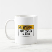 Mug Avertissement - peut contenir l'alcool (Gauche)
