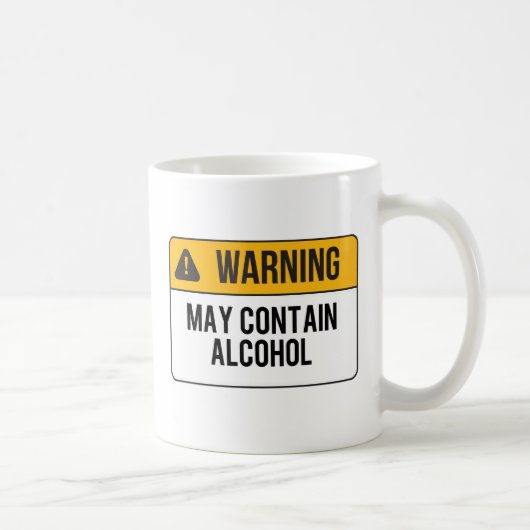 Mug Avertissement - peut contenir l'alcool (Droite)