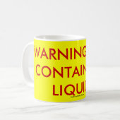 Mug AVERTISSEMENT : PEUT CONTENIR MAI CONTIENNENT la (Devant gauche)