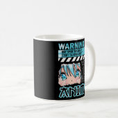 Mug Avertissement Peut Parler Spontanément D'Anime Man (Devant droit)