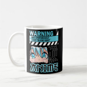 Mug Avertissement Peut Parler Spontanément D'Anime Man