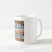 Mug Avertissement Pitbull Bisous à venir Design de chi (Devant droit)