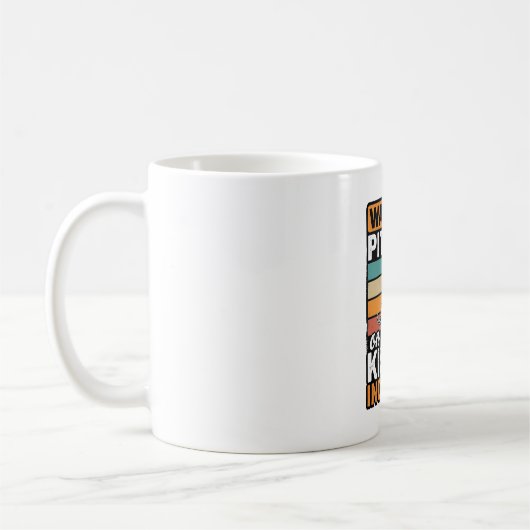 Mug Avertissement Pitbull Bisous à venir Design de chi (Gauche)