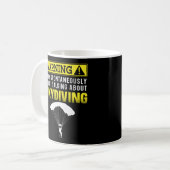 Mug Avertissement Skydiving Peut Commencer Spontanémen (Devant gauche)
