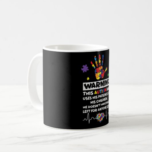 Mug Avertissement : Un cadeau de Sensibilisation sur l (Devant gauche)