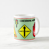 Mug Avertissements de conformité (Devant droit)