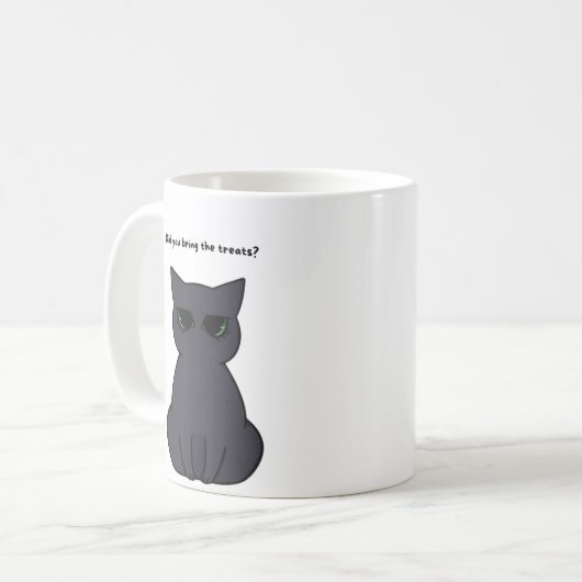 Mug "Avez-vous apporté les friandises ?" Chat drôle (Devant gauche)
