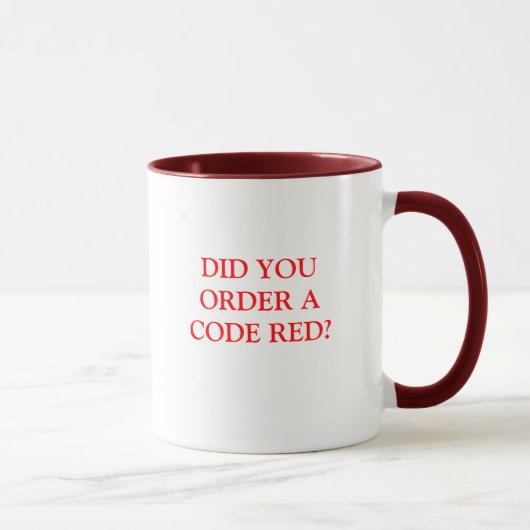 MUG AVEZ-VOUS COMMANDÉ UN ROUGE DE CODE ? (Droite)