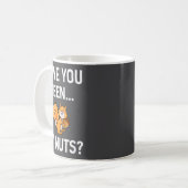 Mug Avez-vous vu mes noix, Squirrel Pun drôle, Blagues (Devant gauche)