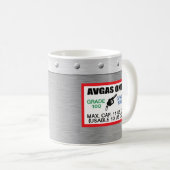 Mug AVGAS / 100LL carburant seulement 11 oz (Devant droit)