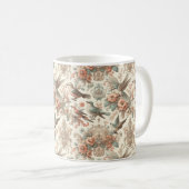 Mug Aviaire victorien : Un jardin pastel (Devant droit)