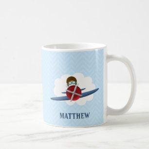 Mug Aviateur et son avion