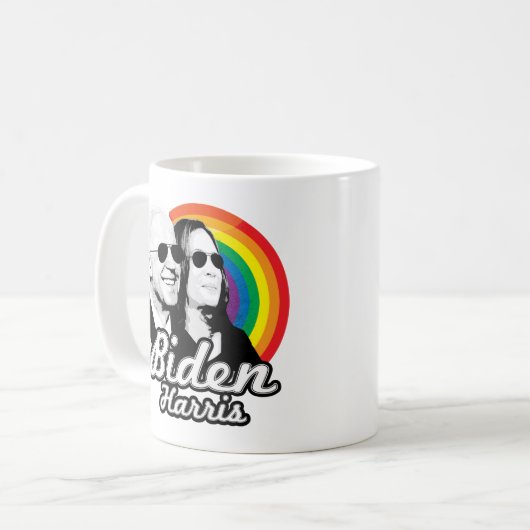 Mug Aviateur Rainbow Biden Harris (Devant gauche)