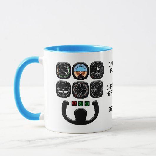 Mug Aviateur Unique Et Drôle (Gauche)